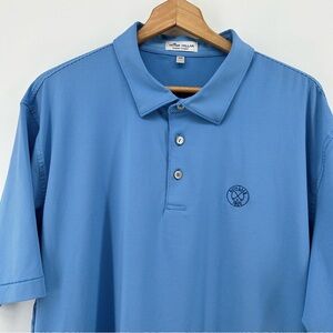 Peter Millar Summer Comfort Polo Mens 2XL Blue Striped Golf Performance Shirt